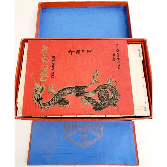 1923 Pung Chow Early Mah Jong Tile Game Complete Antique Educator Set BRDGMS - Picture 2 of 9
